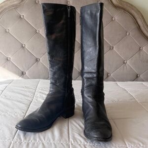Aquatalia Genuine Leather Black Riding Roots Womens 10